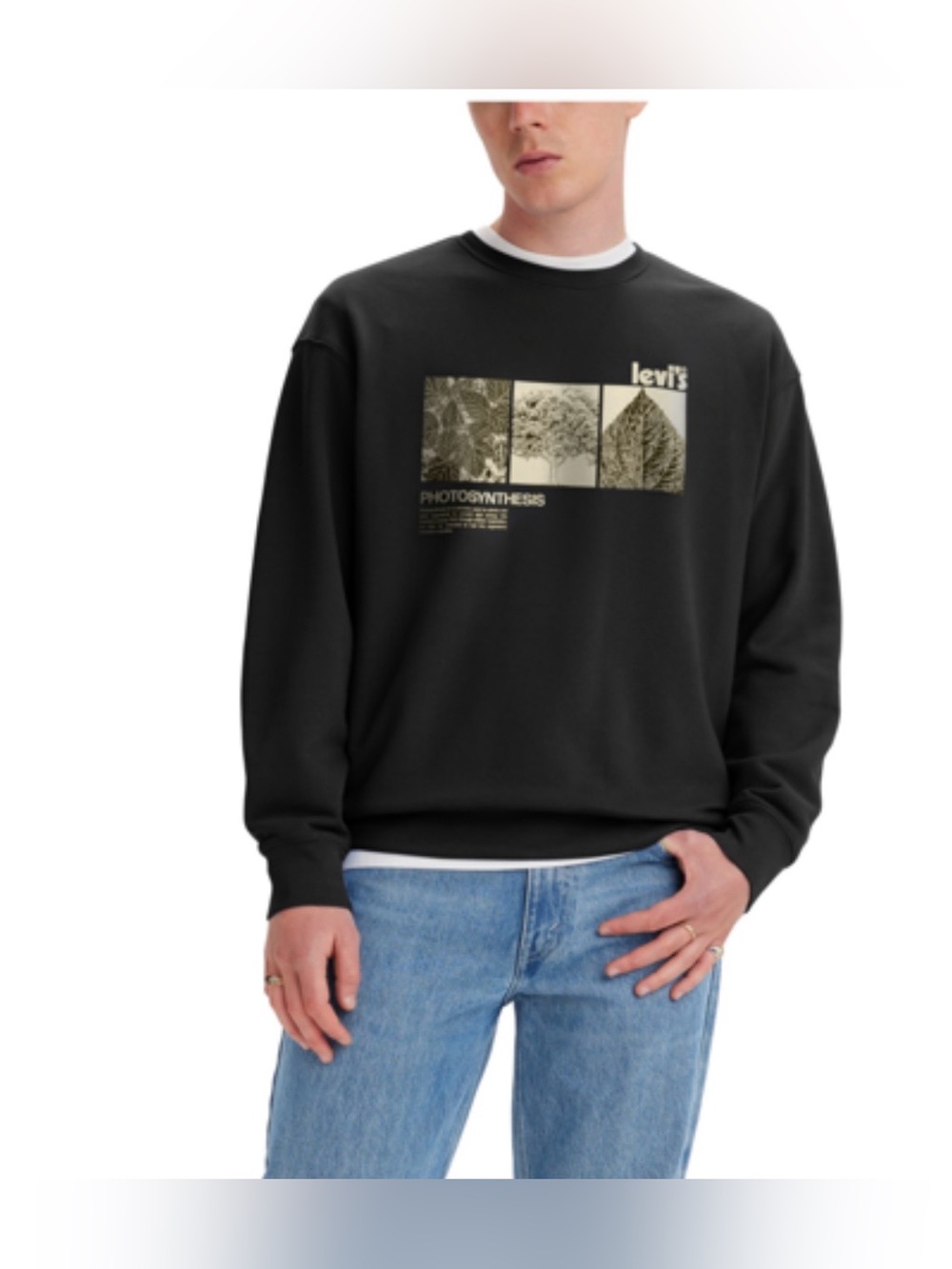 Levi's Dark Green Men’s Crewneck Sweatshirt with Photosynthesis Graphic / Fall